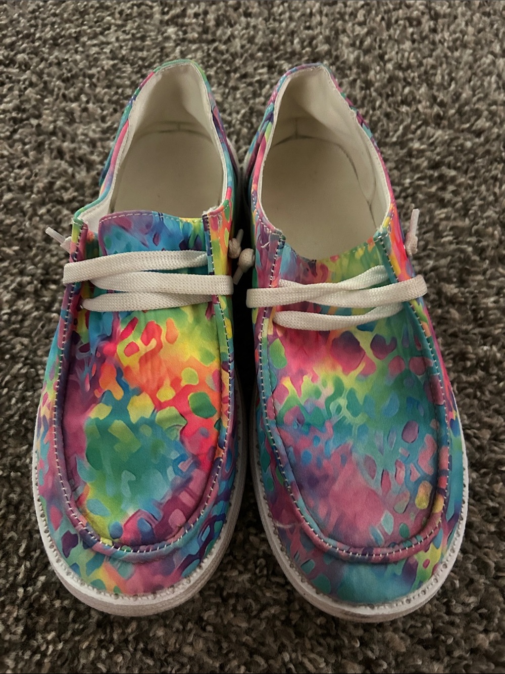 Multicolor Tie-Dye Canvas Shoes - Unbranded